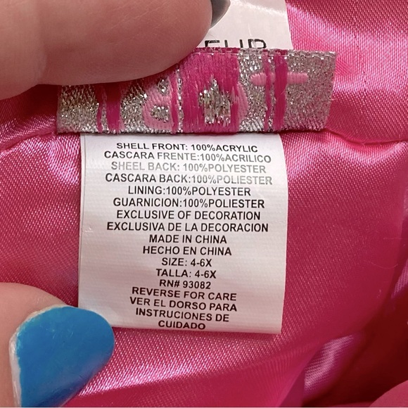 TOBY | PINK FAUX FUR HAT SIZE 4-6X - Picture 3 of 4